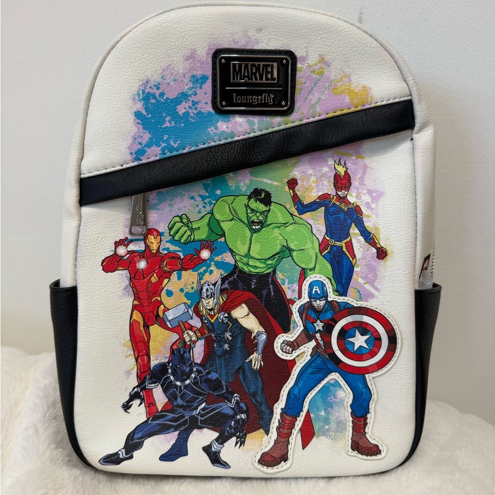 Loungefly Marvel Superheroes White and Black Bag